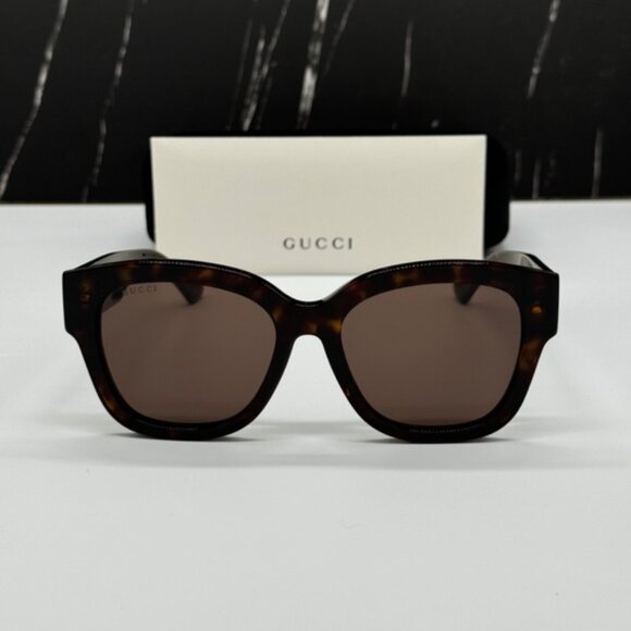 NEW GG1550SK 002 GUCCI HAVANA BROWN SQUARE WOMEN GUCCI SUNGLASSES - Picture 3 of 13
